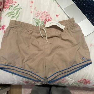 Christian Dior Beige Shorts with Blue Trim